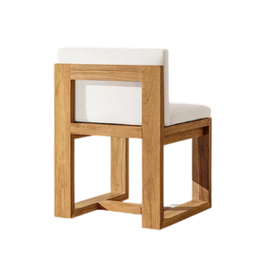 Contemporary Outdoor Style Solid <b>Teak</b> Wood Dining <b>Chair</b> with Eco-Friendly Waterproof Upholstered Cushion Hotel Resort Use - Product Image 4