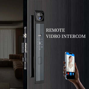 Kamera ile yeni liste akıllı görsel telefon interkom fonksiyonu 3D yüz tanıma şifre parmak izi dijital kapı kilidi - Product Image 6