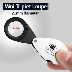 เครื่องมืออัญมณีวิทยามืออาชีพ 2-in-1: แว่นขยายสามเลนส์ 15 เท่า และฟิลเตอร์หยก/เชลซี สำหรับมรกตและไพลิน - Product Image 5