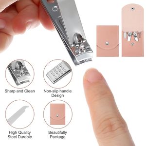 Best Quality <b>Manicure</b> Pedicure <b>Kits</b> with Precision Nail Clippers Nail File and Portable Leather Storage Case - Product Image 2