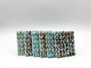 Lot de 1 pièce de cabochon en turquoise naturelle de 8x10MM, forme poire, calibré, pierre précieuse en cristal pour la fabrication de bijoux - Product Image 1