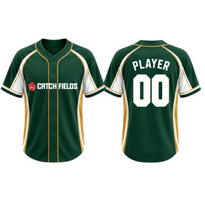 เสื้อเบสบอลผู้ชายแบบสั่งทำขายส่ง OEM พิมพ์ลายตามต้องการ ระบายอากาศได้ดี ผลิตจากโพลีเอสเตอร์ 100% คุณภาพสูง เย็บอย่างดี รุ่นลิมิเต็ดอิดิชั่น - Product Image 1
