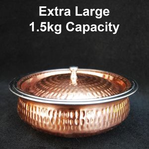 Luxury Copper Kitchen Serving Bowl Stainless Steel Interior Handmade Dining Dish for Rice Curry Salad and Snacks for Home Hotel - Product Image 5