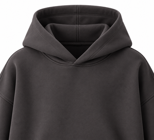 Conjunto de Sudadera con Capucha Oversize Unisex, Color Sólido, Felpa, Estilo Casual Otoñal, Negro y Gris Oscuro, Conjunto Combinado - Product Image 3