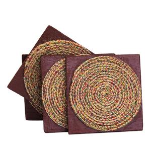 Nouveautés Dessous de verre en jute fabriqué à la main Dessous de verre en jute de haute qualité Parfait pour la maison Hôtel Table Top Decor Utilisation - Product Image 1