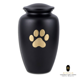 Minimal Paw Print Aluminum Pet Urn for Ashes 220 Cubic Inch Eco-Friendly Cremation <b>Memorial</b> for Dogs & <b>Cats</b> - Product Image 1