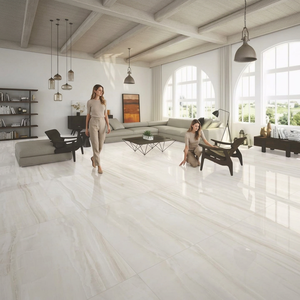 Dalles en porcelaine blanche Onyx Calacatta 1200x2400mm pour projets de salle de bain, salon, mur et sol extérieurs de luxe - Product Image 1
