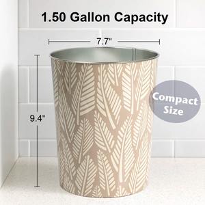 ถังขยะโลหะลายใบไม้สุดเก๋ เหมาะสำหรับบ้าน สำนักงาน ห้องน้ำ ห้องนอน และใช้ในชีวิตประจำวัน ผลิตด้วยมือจากอินเดีย - Product Image 4
