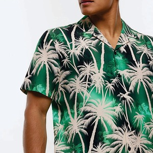 Ensemble chemise et short pour homme, imprimé fleurs hawaïennes, respirant, personnalisable avec logo, nouvelle collection, très tendance, pour la plage. - Product Image 5