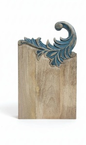 Tabla de Cortar de Madera de Acacia de Doble Tono, Forma Ovalada Larga, Detalle de Esquina Grabado, Lisa, Duradera y Segura para Alimentos - Product Image 4