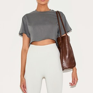 เสื้อยืดโอเวอร์ไซส์ทรงหลวม แขนสั้น ล้างสีแบบแอซิดวอช สำหรับเด็กผู้หญิง ไซส์พลัส สไตล์ลำลอง - Product Image 3