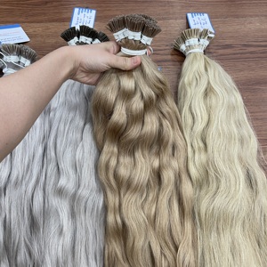 Extensions de cheveux naturels ondulés vietnamiens de luxe en kératine I-tip, prix de gros usine, prêts à être expédiés - Product Image 6