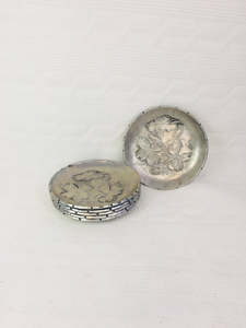 Customized Shape Metal <b>Coasters</b> in Solid Iron With Finest Quality Finished Set of 2 Pcs Perfect for Elegant <b>Table</b> Settings - Product Image 6