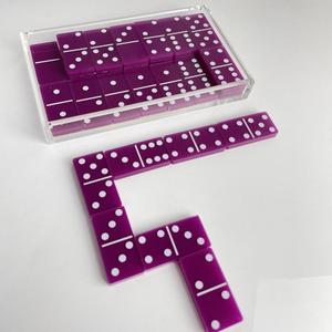 Dominós de Resina Artesanales, Juego de Dominós Ecológico Personalizado, Fichas de Dominó con Puntos Dorados de Fábrica - Product Image 1