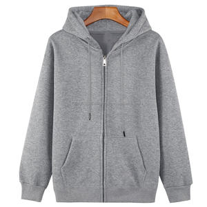 Sudadera con Capucha Informal para Hombre, con Cierre, Color Sólido, Deportiva, para Primavera y Otoño, Diseño Holgado y Grueso - Product Image 2