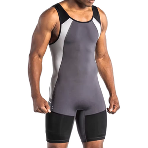 Combinaison de lutte pour hommes de qualité supérieure, à séchage rapide, compression intégrale, une pièce, pour l'haltérophilie, la musculation, entraînement d'équipe - Product Image 2