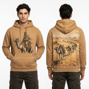 เสื้อฮู้ดดี้สีเขียวมะกอกแบบฟอกกรด ผ้าฟลีซหนานุ่ม พิมพ์ลาย Zombie Commander สไตล์วินเทจ ผลิตโดยผู้ผลิตเสื้อผ้าแบบสั่งทำพิเศษ - Product Image 3