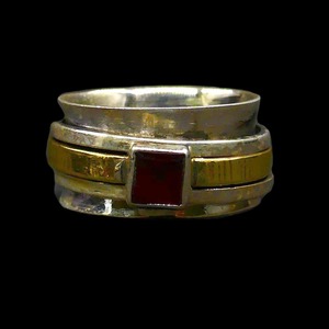 Party Wear 925 Sterling Silver Gold Plated Jewelry <b>Garnet</b> Gemstone Women Wear Classic <b>Ring</b> - Product Image 3