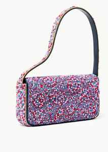 Bolso de Mano de Lujo Hecho a Mano con Cuentas de Perlas, Diseño Inspirado en Diseñadores, Color Azul, para Fiestas, con Cierre Magnético, Portátil, de Algodón/Nailon - Product Image 2