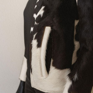 Veste en cuir de vachette à poils naturels pour homme et femme, style western authentique - Product Image 2