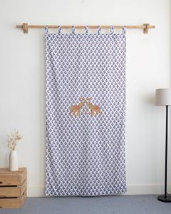 Panneaux de rideaux transparents en coton pur à motif floral bleu, doux et légers, pour usage quotidien, cantonnières de salon, rideaux occultants écologiques - Product Image 4