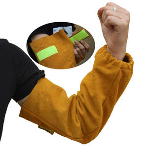 <b>Welding</b> Arm Sleeves Safety Product Working Product Cow Split Working Purpose Leather <b>Welding</b> Sleeves Flame Retardant Sleeves - Product Image 3