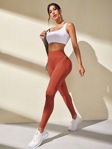 Anti-Cellulite High Rise Yoga Tights for Women | Seamless <b>Booty</b> Shaping Running Pants | Elastic Athletic Gym Sportswear - Product Image 5