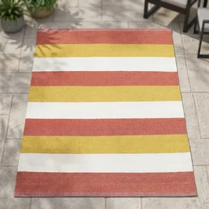 HILTEX Scandinavian Jacquard Woven Reversible PET Friendly <b>Plastic</b> Indoor Outdoor Kitchen Rug Stain Resistant Thin Flat Pile - Product Image 1