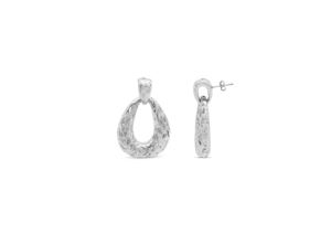 ต่างหูแบบติดหูทรงหยดน้ำแบบเปิดมีพื้นผิว - Product Image 1