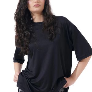 Custom Wholesale Women <b>Plain</b> <b>T</b> <b>Shirt</b> Wholesale Custom Heavyweight Cotton Slim Fit Black Tee Private Label - Product Image 2