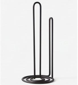 Black Stainless Steel <b>Paper</b> Towel Holder With Round Base High Quality For <b>Kitchen</b> Dining Bathroom Office Cafe And Party Use - Product Image 1