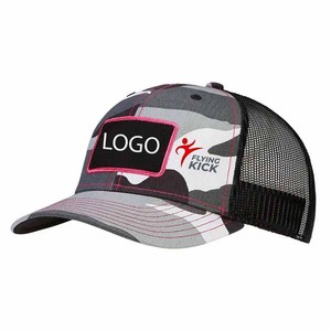 2026 Custom Outdoor Quality Premium Cotton Label 5 Panels Trucker Hats Leather <b>Back</b> Strap Baseball Caps - Product Image 1
