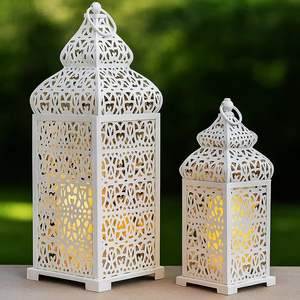 Juego de Faroles de Metal Negro Ecológicos y Duraderos para Meditación Zen, Portavelas Decorativo de 2 Colores para Sala de Yoga, Spa, Hogar y Relajación - Product Image 6