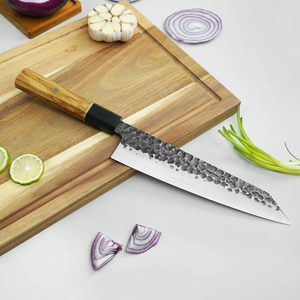 Cuchillos LEGACY BLADES de Acero con Alto Contenido de Carbono, Cuchillo de Chef para Restaurante, Hoja con Acabado Martillado a Mano, Mango de Madera, Utensilios de Cocina Profesionales - Product Image 3
