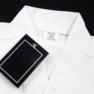 Uniforme de Taekwondo Unisex Blanco con Cinturón Negro, Elástico, Transpirable, de Algodón, para Artes Marciales, para Adultos, Corte Regular - Product Image 3