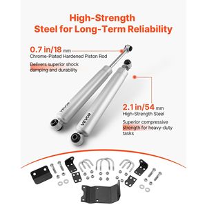 Kit Stabilizzatore Doppio per Jeep Wrangler JK 2007-2018, Compatibile con Sollevamento Sospensioni da 2 Pollici, Categoria Prodotto: Collegamenti Stabilizzatori - Product Image 4