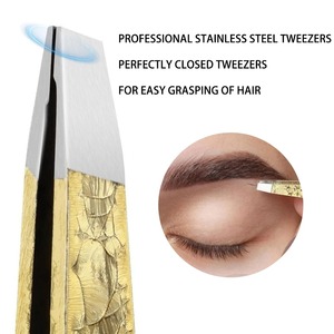 BAFA SURGICAL INSTRUMENTS – Lot de 1/4 pinces professionnelles pour extensions de cils, en acier inoxydable, à pointe droite, légères, pour barbe - Product Image 3