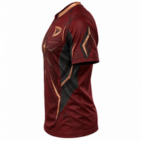 Maillot d'e-sport Arcane Fracture aux couleurs personnalisées, détails en feuille de cuivre, panneaux en maille respirante, séchage rapide, sublimation écologique