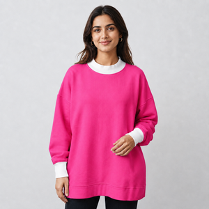 Suéter de Cuello Alto para Mujer, el Más Vendido, Ligero, de Algodón y Felpa, con Bordado Personalizado, Mangas Largas, Estilo Casual y Relajado, Fabricante - Product Image 1