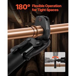 Utensili a pressione serie ProPress Compact 1/2" 3/4" 1" 1-1/4" Anelli a pressione compatibili con tubi in rame Attuatore per sistemi HVAC - Product Image 4