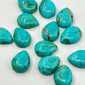 Turquesa azul Mohave en forma de pera, cabujón, piedra preciosa suelta para joyería - Product Image 3