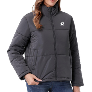 เสื้อแจ็คเก็ตพัฟเฟอร์สำหรับผู้หญิง แขนยาว สีสันปรับแต่งได้ เป็นมิตรกับสิ่งแวดล้อม กันน้ำ ระบายอากาศได้ดี บุด้วยผ้าฝ้าย เหมาะสำหรับฤดูหนาว - Product Image 4