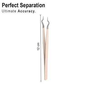 Pince à épiler professionnelle Iso Pro en acier inoxydable pour extensions de cils, avec poignée antidérapante et conception de précision - Product Image 2