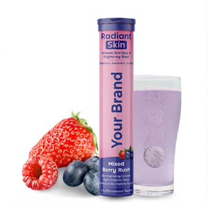 Comprimés effervescents de glutathion avec astaxanthine et acide hyaluronique – Formule avancée pour éclaircir et hydrater la peau - Product Image 1