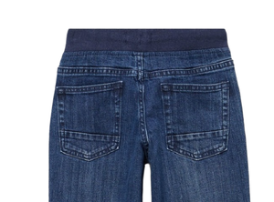 Pantalones Vaqueros de Pierna Recta para Niños, Lavado Medio, Cintura Elástica, Corte Ajustado, Largos, Informales, de Mezclilla, para Uso Diario, Moda Urbana, Novedad - Product Image 3