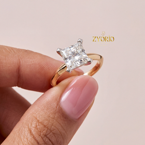 จี้เพชรทรงปรินเซสคัท 1.72 กะรัต เพชรเลี้ยงในห้องปฏิบัติการ หรูหรา พร้อมสร้อยคอทอง 14K 18K รับรองโดย IGI สร้อยคอเพชรเม็ดเดี่ยวสำหรับผู้หญิง - Product Image 1