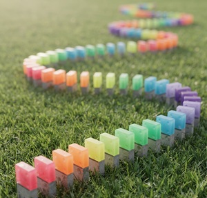 Billion Of Crafts – ensemble de blocs de dominos en résine colorée, 120 pièces, jouet de construction pour garçons et filles de 3 ans et plus, jeu éducatif créatif - Product Image 2