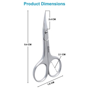 Ciseaux de manucure professionnels personnalisés, manche en céramique, coupe droite fine et précise, pour cuticules, en acier inoxydable, pour droitiers - Product Image 6