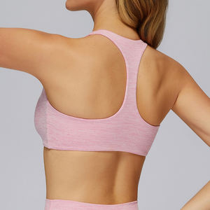 Soutien-gorge de sport T-Back élégant, confortable, respirant et léger pour le yoga, grande taille, écologique, avec logo frontal, maintien moyen, OEM - Product Image 4