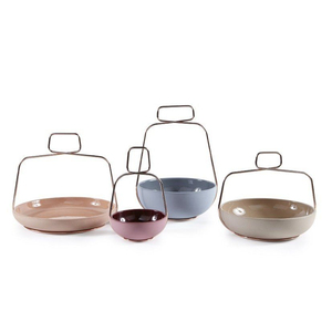 Cuencos de lujo plateados, brillantes, pulidos, con textura única, de forma redonda, para servir alimentos, accesorios de cocina. - Product Image 2